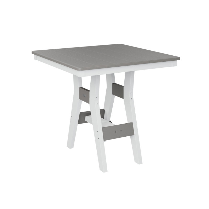 Table de salle à manger Bulger, H 30,37 po x l 33 po x P 33 po, Gris clair
