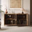 Armoire d'appoint 60 "en bois avec 4 portes et apparence rétro 60"