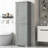 Tall Bathroom Storage Cabinet, Freestanding Storage Cabinet with Drawer and Adjustable Shelf, MDF Board with Painted Finish, Grey-1996467902