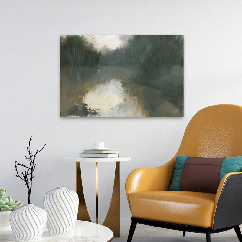 Art abstrait et brun Moody, H 16 po x l 24 po
