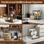 9 Bottle Tabletop Wine Bottle Rack Brown