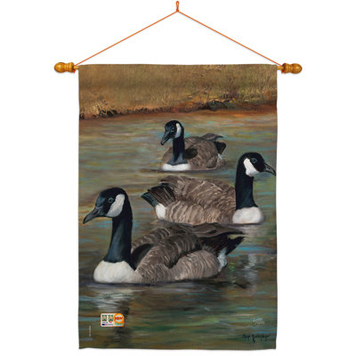 Oie de polyester à 2 faces 40 x 28 po Ensemble de drapeaux