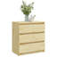 Calbert Bedside Cabinet 60 x 36 x 64 cm Solid Wood Fir-666402624