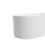 Baignoire autoportante 65 po à surface solide en résine de pierre avec trop-plein et bonde escamotable 65 po, blanc mat 24S08-65MW