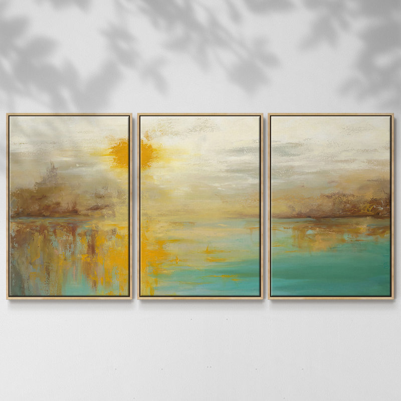 «Last Day of Summer» - Toile encadrée multi-pièces, Naturel, H 36 po x l 75 po x P 2 po