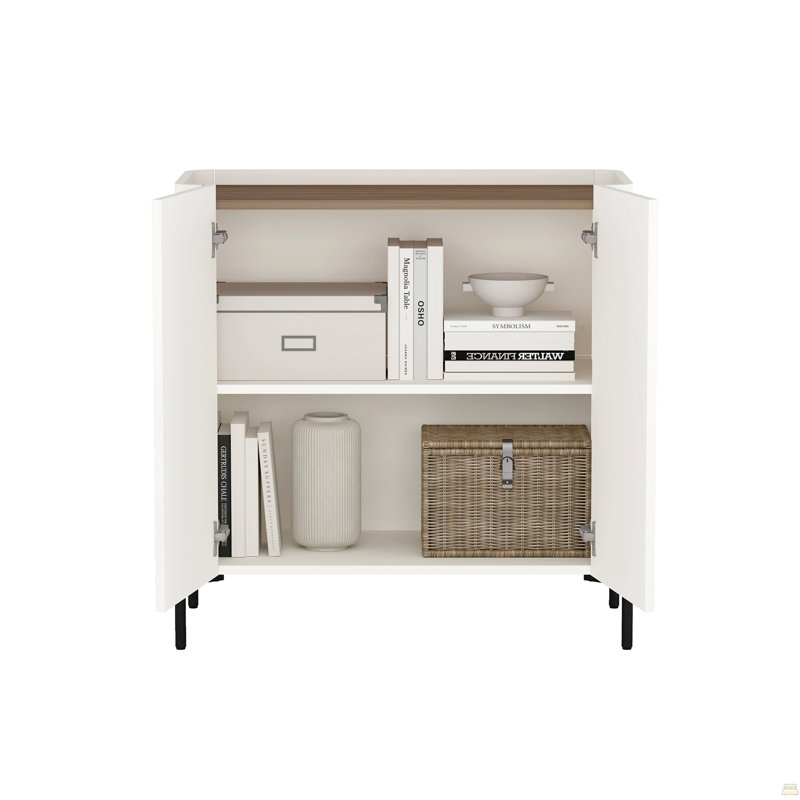 Armoire décorative, Brun / Blanc