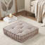 Coussin de sol carré en poly chenille ivoire 20 x 20 po-136394105