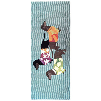 No Pattern And Not Solid Color Polyester Kitchen Mat