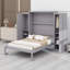 Lit escamotable avec garde-robe et tablette de rangement-558490784