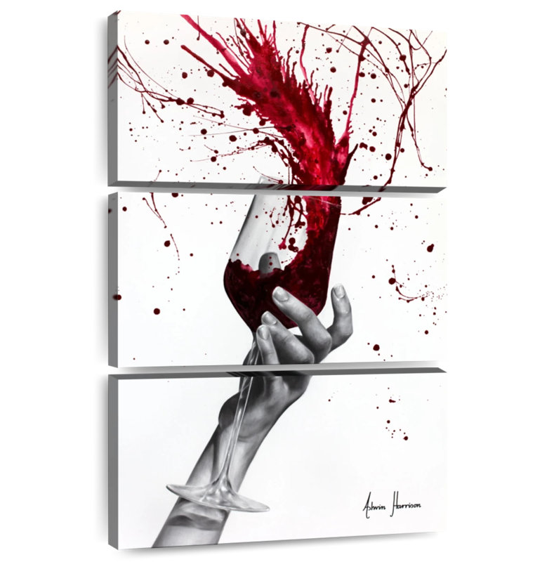 Yarlin Deep Red Swirl, 57" H x 36" W