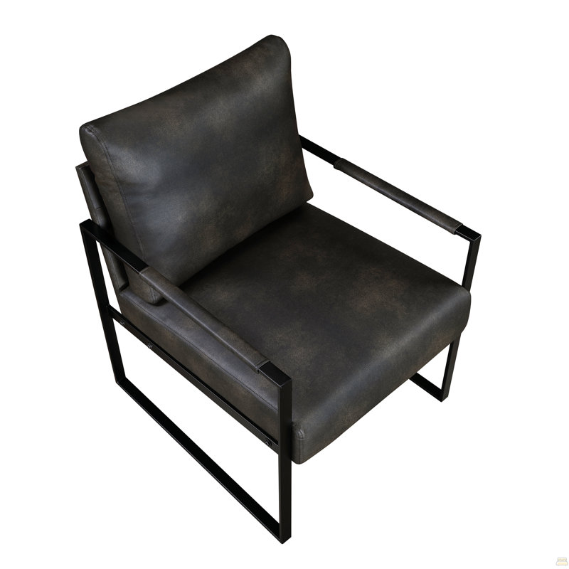 Siège rembourré Modern, Gris foncé