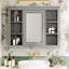 Armoire à pharmacie, armoire de rangement murale pour salle de bain, armoire d'appoint-1383295987