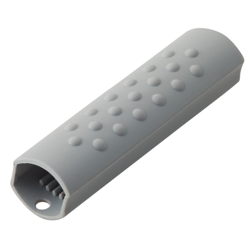 Matte Silver Silicone Handle Sleeve for Cookware, 2 Piece Set