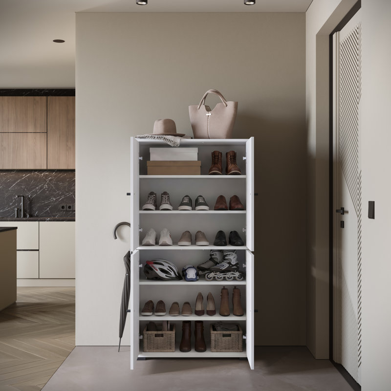 Temia Shoe Storage, White