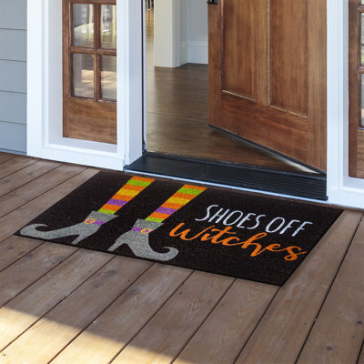 Shoes Off Witches Coir Doormat