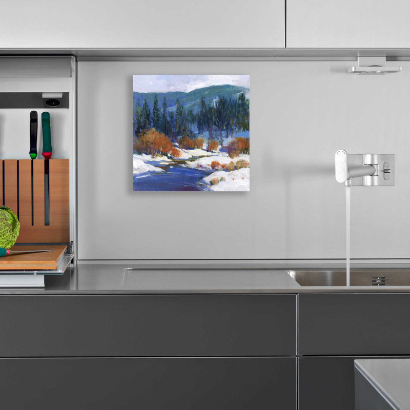 «Mountain Creek I» par Tim O'Toole, art mural en verre acrylique, H 12 po x l 12 po x P 0,13 po