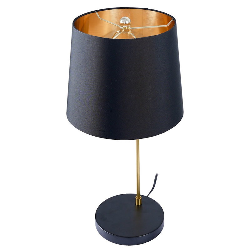 Lampe de table Lustrous - Extérieur noir et intérieur doré
