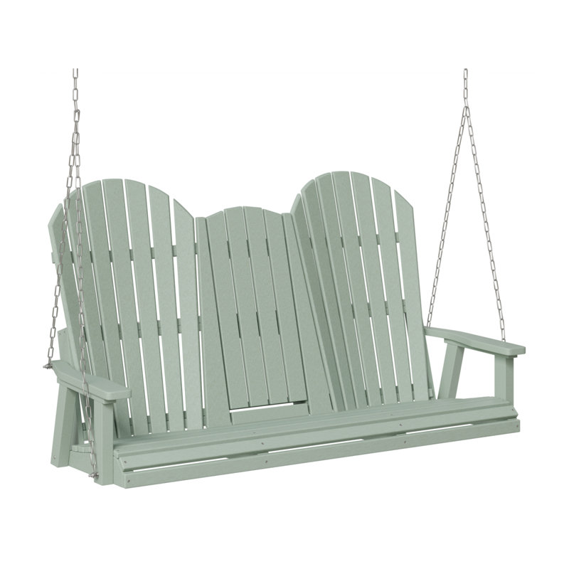 Berlin Gardens Comfo Back Console Swing With Stainless Steel Chains, Seafoam
