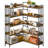 Bookshelf 5 Tiers , Corner Bookcase With Baffles, 70''x47''x44'' Large Industrial Wooden Bookcase With Metal Frame, L Shaped Bookshelf For Living Room, Home Office, Rustic Brown