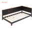 Lit de jour simple, conception de style Mid-Century avec accoudoirs et accoudoirs en bois