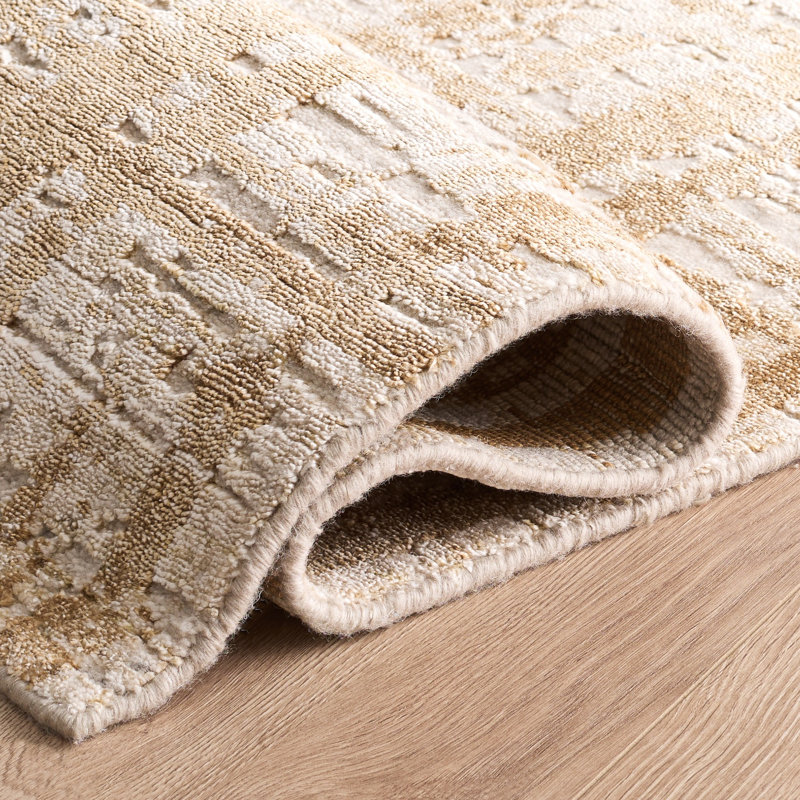 Tapis d'intérieur en viscose tissé à la main Bedford, Rectangle 9 pi x 12 pi