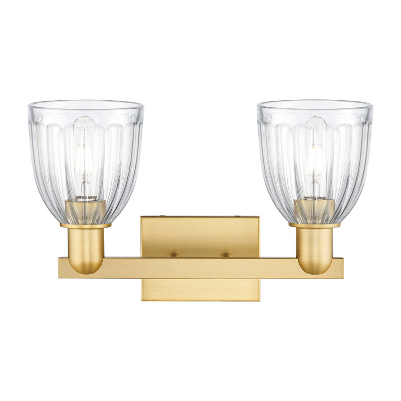Arcadia - Brookfield - Éclairage pour meuble-lavabo de salle de bain 2 lumières, Or satiné
