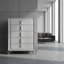 Commode 5 tiroirs avec pieds en acrylique Avaline