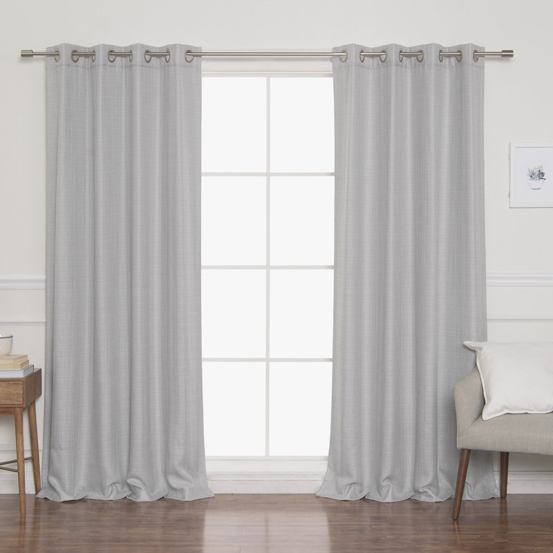 Paire de rideaux occultant avec œillets Briella, Gris clair, l 52 po x L 84 po
