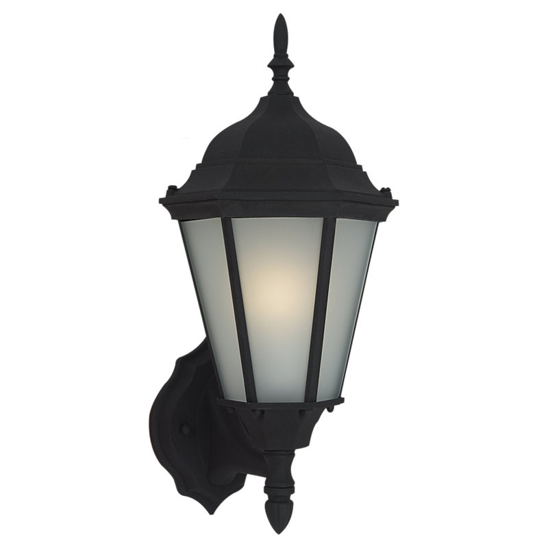 Bakersville One Light Outdoor Wall Lantern from Generation Lighting , Black, Yes