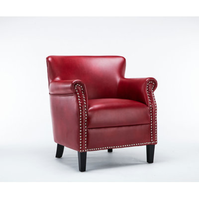 Fauteuil club rouge Hadley
