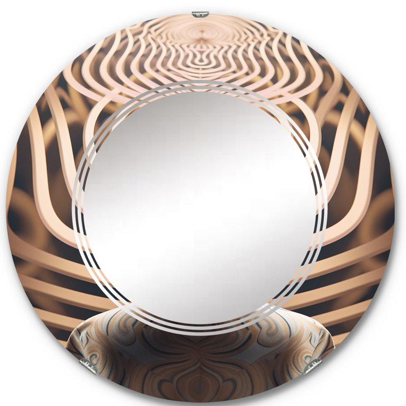 Willanna - Miroir mural moderne rond, 24 po x 24 po