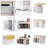 53-Inch Large Kitchen Island with Drop Leaf, Power Outlet, Internal Storage Rack, and 5 Smooth-Rolling Wheels for Versatile Use.-877168801
