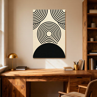 Fashion Concentric Circles And Half Circle Design