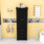 Armoire de salle de bain haute en bois avec tablette réglable, tiroirs de rangement et conception anti-basculement-1991385529