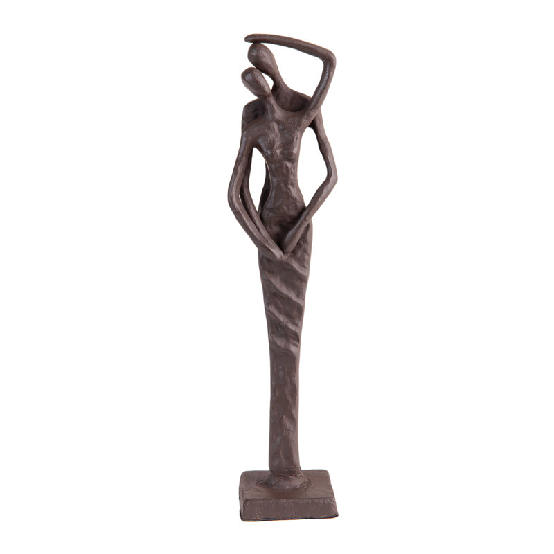 Ogara Abstract Couple Embracing Iron Sculpture