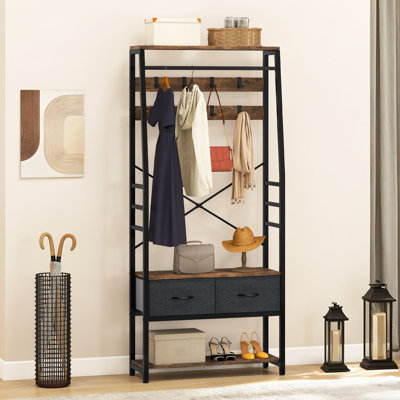 Aideth 80 cm W Hall Tree with Storage Bench and Shoe Storage
