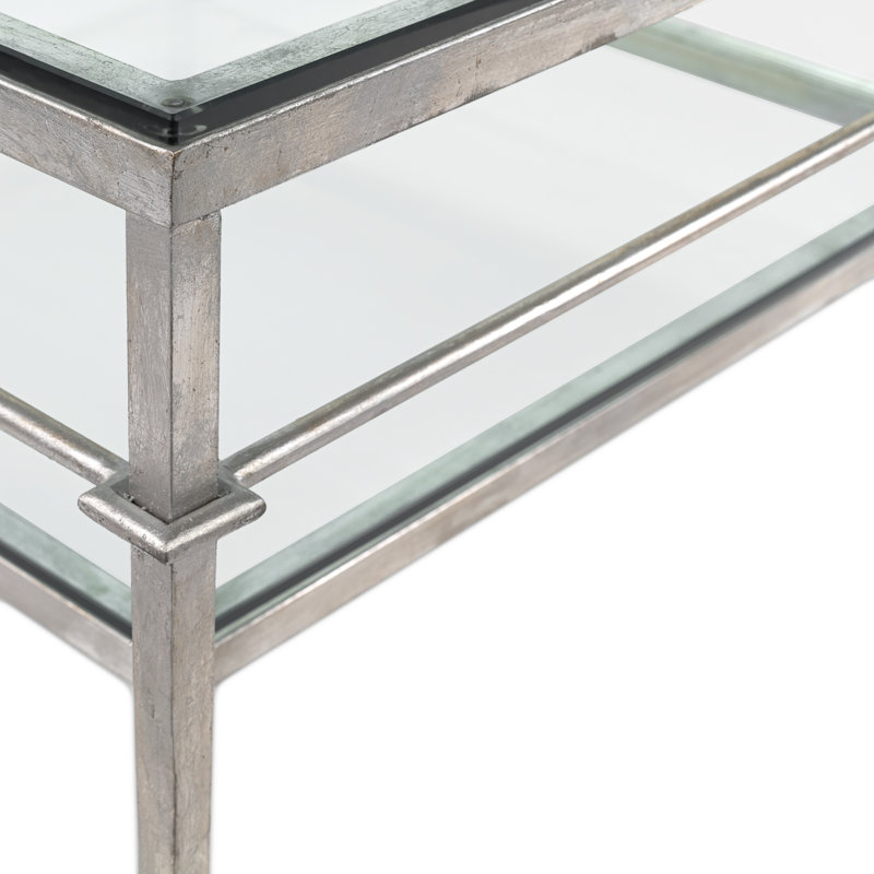 Vera Glass Coffee Table, Silver