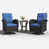 Coussin bleu marine / structure noire