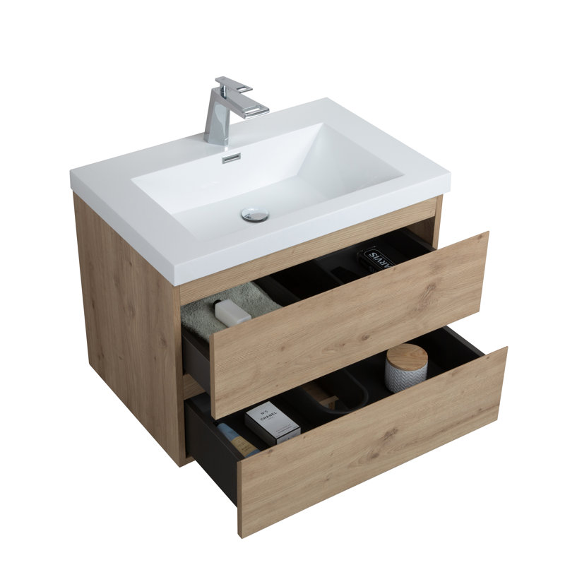 Latoina 29.5" Wall-Mounted Single Bathroom Vanity Set