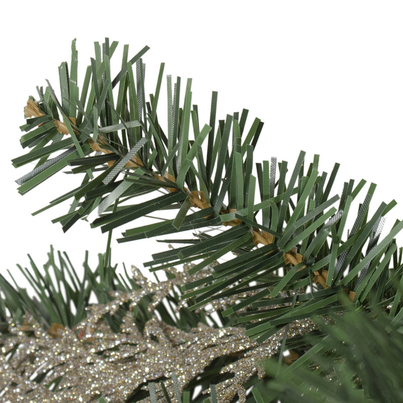 Ornement de Noël artificiel 30 "rose et doré givré - non éclairé