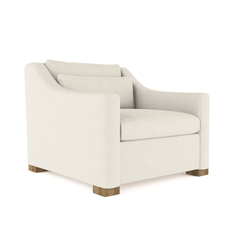 Fauteuil Crosby, Albâtre de lin à tissage carré, H 32,5 po x l 35 po x p 38 po, Ébène
