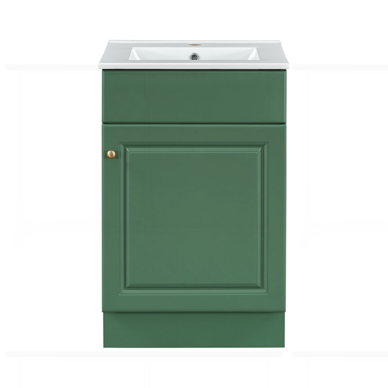 Meuble-lavabo de 20 po avec lavabo, Vert
