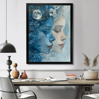 White Blue Astrology Celestial Twins Gemini - Astronomy Gemini Wall Decor