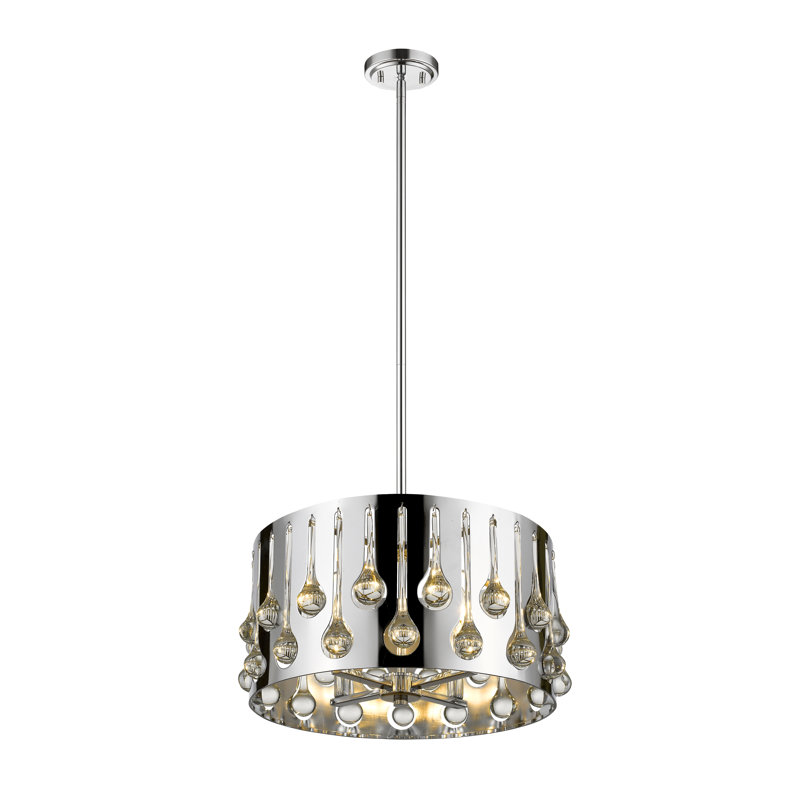 Luminaire suspendu tambour 4 lumières unique Gagnon