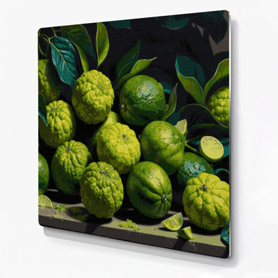 Fruit Kafir Lime Green Metal Wall Art