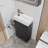 Compact Modern Vanity Cabinet With Ceramic Sink For Small Spaces