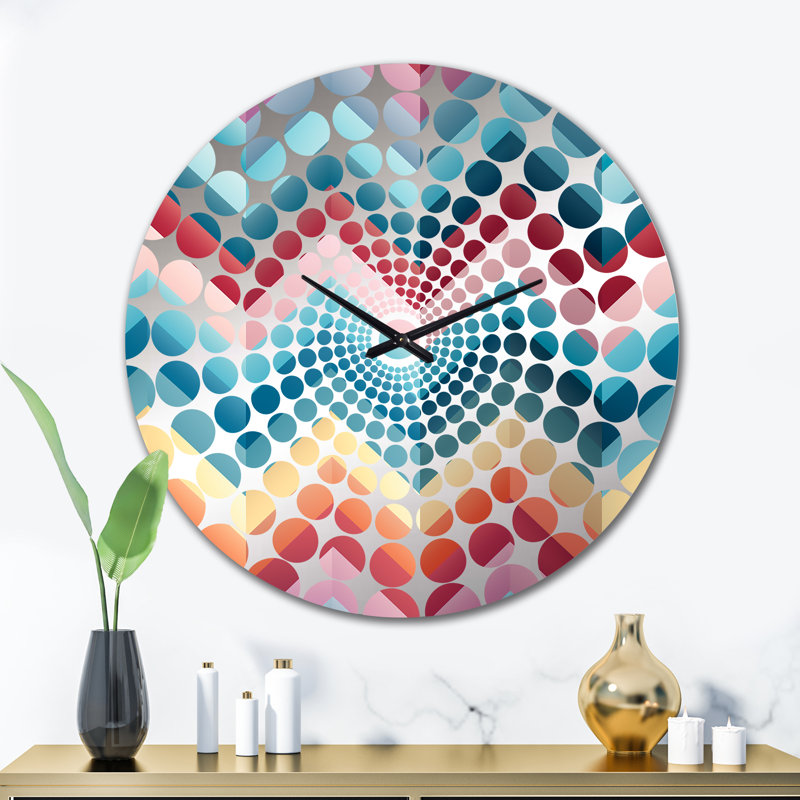 Multicolor Urban Geometry Chevron Pattern - Chevron  Wall Clock, Grand