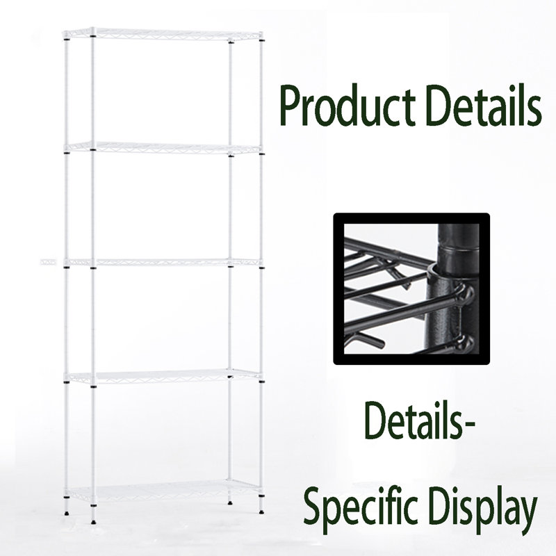 Support de rangement Boudot, H 70,86 po x l 35,70 po x P 14 po, Blanc