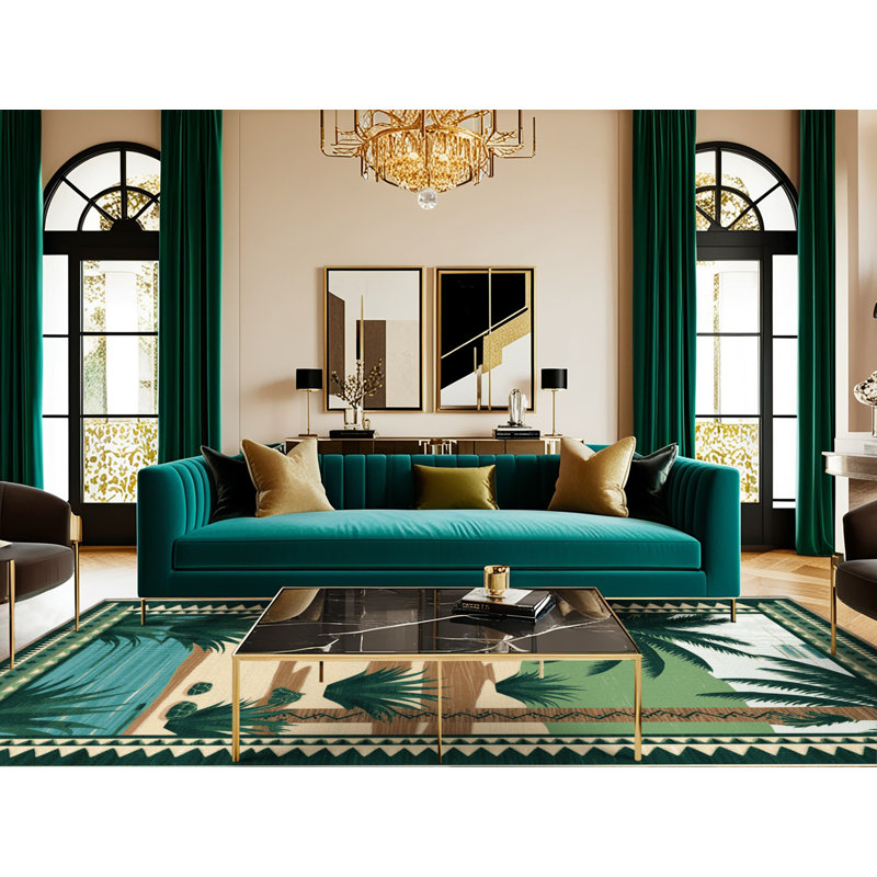  Tapis lavable Desert Oasis Southwestern, Carré 7 pi