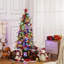 Arbre de Noël artificiel enneigé 4,5 pi avec 4,5 modes DEL blanc chaud
